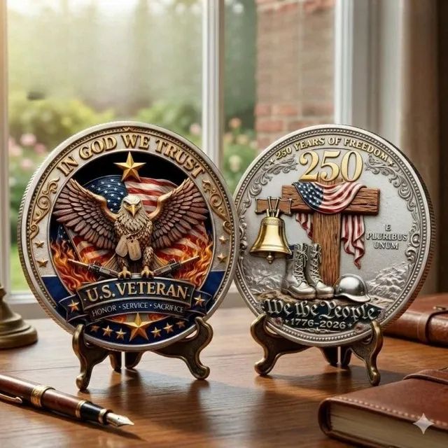 🔥Last Day 60% OFF 🔥 Honor America’s Heroes – 250 Years of Freedom Veteran Tribute Coin
